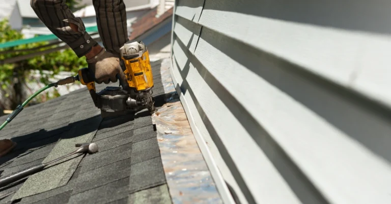 An image showing a roof installation process for asphalt shingles in Staten Island, NY.