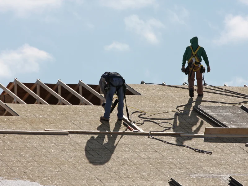 The experienced Orange Roofing team performing roofing services in Huguenot, NY.