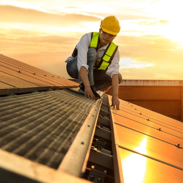 Image showing a high quality roof replacement during mild weather in Staten Island.